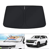 KUST windshield shade fits Chevrolet Tahoe for full windshield coverage and UV protection.