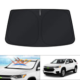 KUST windshield shade for Chevrolet Traverse blocks sun glare and UV rays.