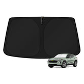 KUST windshield shade for Chevy Trax fits precisely and reduces sun glare.
