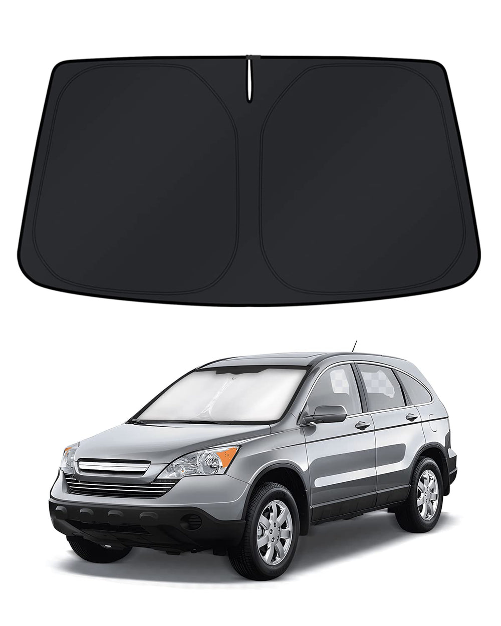 KUST windshield shade on Honda CR-V, custom fit for edge-to-edge coverage