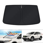 KUST windshield shade on CR-V hood coverage reduces heat and blocks UV