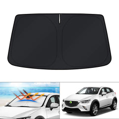KUST windshield shade for CX-30 fits perfectly, blocks UV rays.