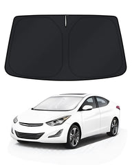 KUST windshield shade for Elantra full-fit blocks sun for cooler cabin.