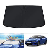 KUST windshield shade fitted on Kia K5, blocks UV and keeps cabin cooler