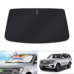 KUST windshield shade on Ford Expedition delivering full coverage and UV protection