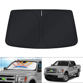 KUST windshield shade for Ford F-150 provides full-coverage sun protection.