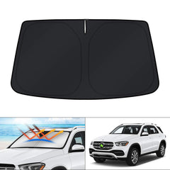 KUST windshield shade for Mercedes GLE with front-fit coverage.
