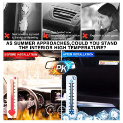 KUST Windshield Shade reduces heat buildup inside the car.