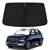 KUST windshield shade for Hyundai Venue front-fit provides full sun protection