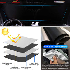 KUST shade protects the RAV4 interior from heat and UV damage.