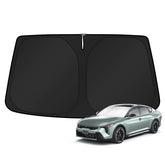 KUST windshield shade for Kia K4 front view blocks sun and protects interior