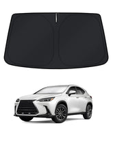 KUST windshield shade for Lexus NX with custom-fit coverage blocks heat effectively.