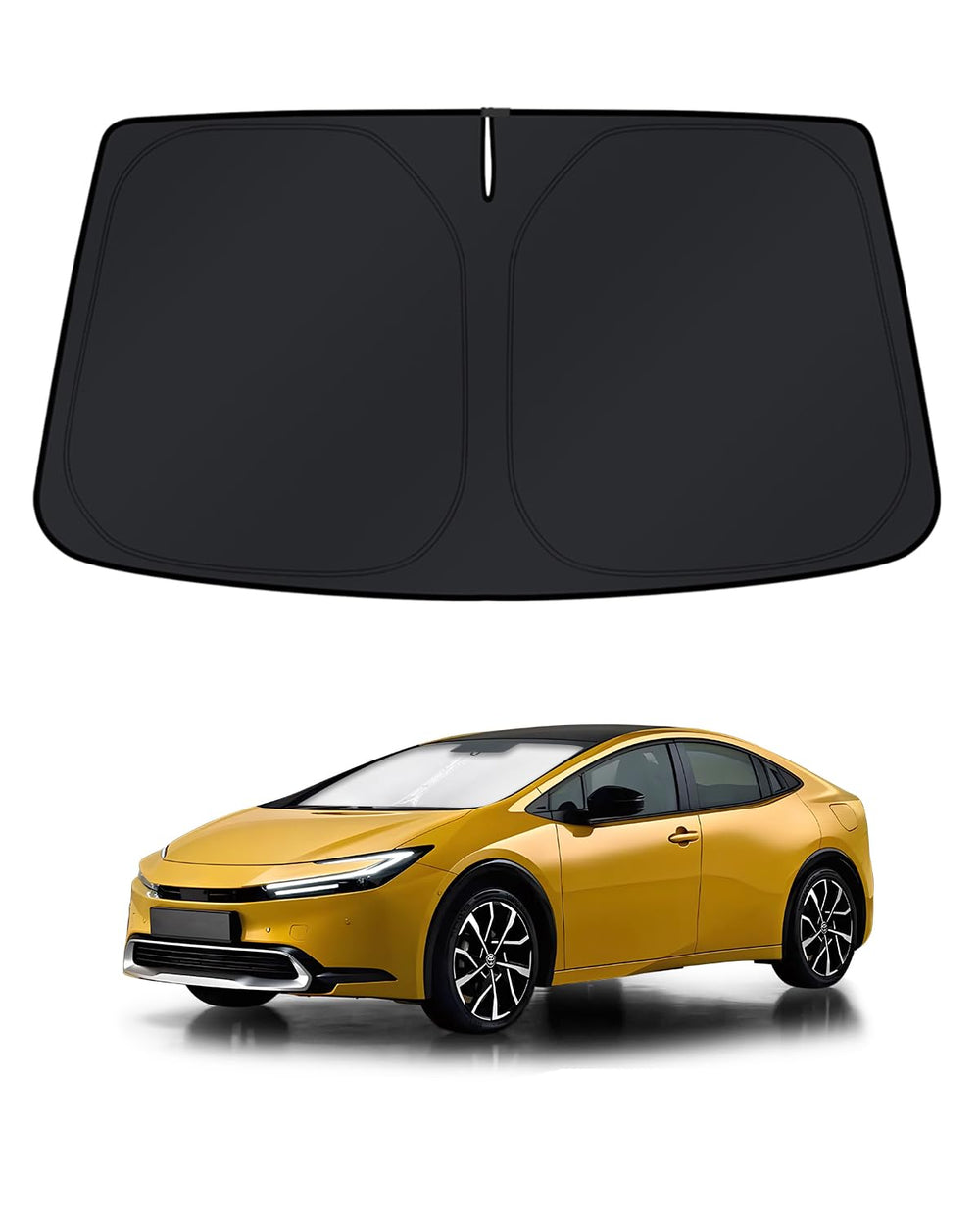 KUST windshield shade for Prius with full-coverage design blocks sun for cooler interiors