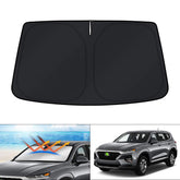 KUST windshield shade for Santa Fe full coverage blocks heat and UV
