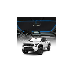 KUST windshield shade for Toyota Tacoma front window coverage reduces heat and UV exposure.