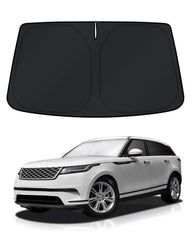 KUST windshield shade on Velar blocks sunlight for cooler cabin