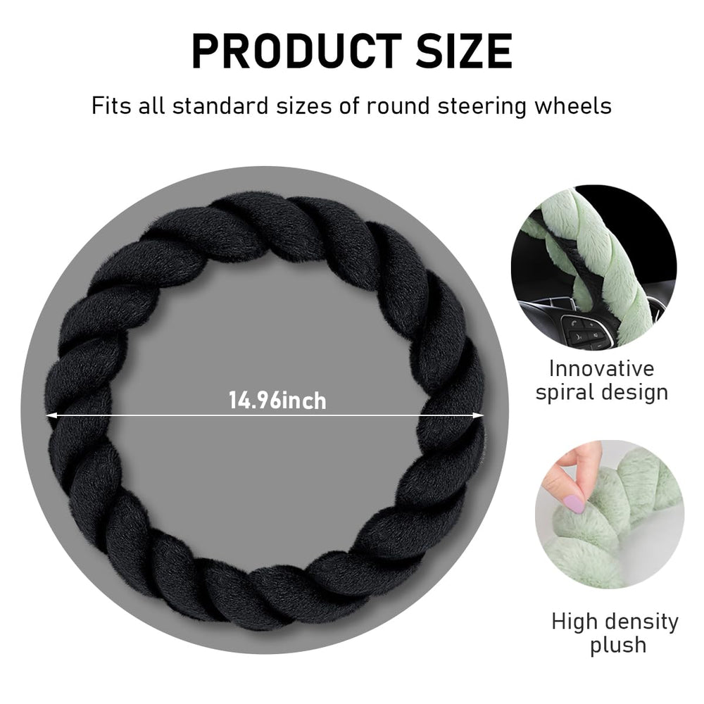 KVAEY anti-slip inner rubber pattern keeps the wheel secure during driving.