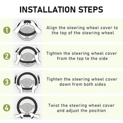 KVAEY green round cover enhances interior look while protecting the wheel