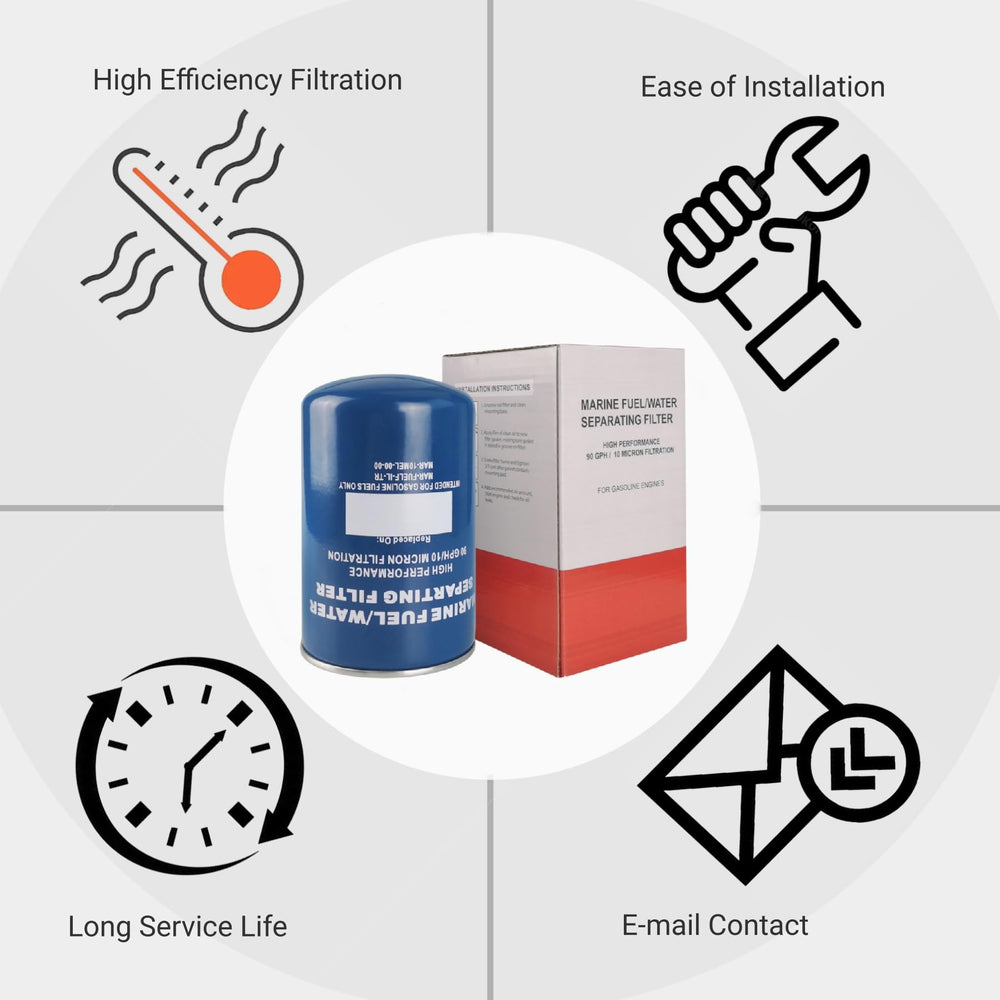 Kvjicdo easy-install outboard filter for simple maintenance