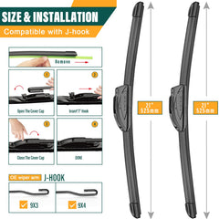 KVQ Jeep Patriot 10-inch blade ensures center wipe coverage.