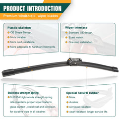 KVQ corrosion-resistant zinc frame with memory springs maintains even windshield pressure.