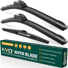 KVQ Toyota Sienna 28-inch front wiper blade with OEM hook for precise fit and rain visibility.
