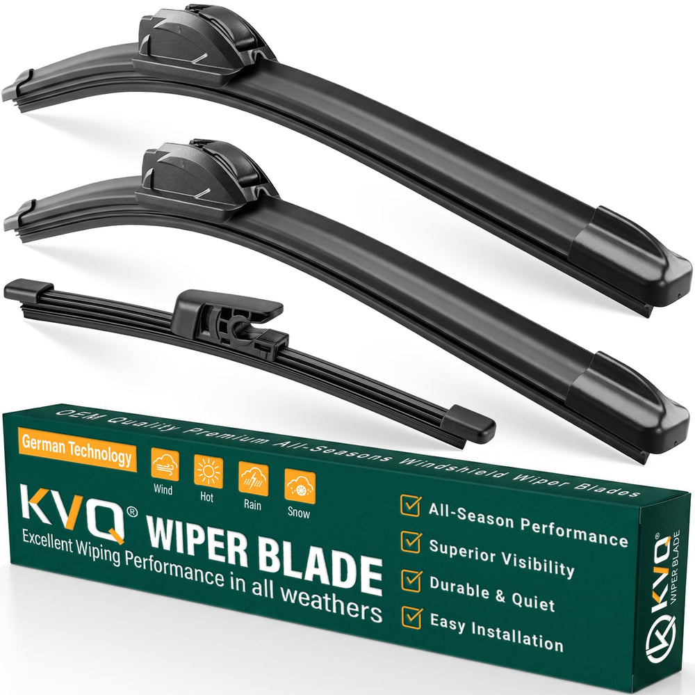 KVQ Veloster 26-inch wiper blade front view for crisp, OEM-like visibility.