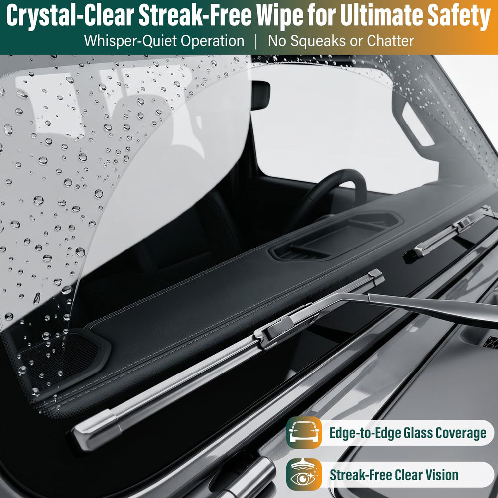 KVQ graphite PTFE coating reduces friction for smoother wipes.