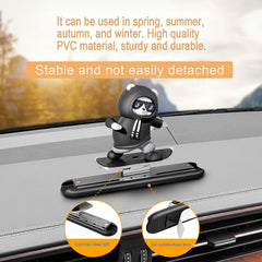 Kwak's dashboard ornament closeup shows compact size and clear view.