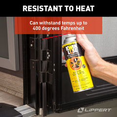 Kwikee KwikLube 11 oz aerosol guarding RV slides against moisture