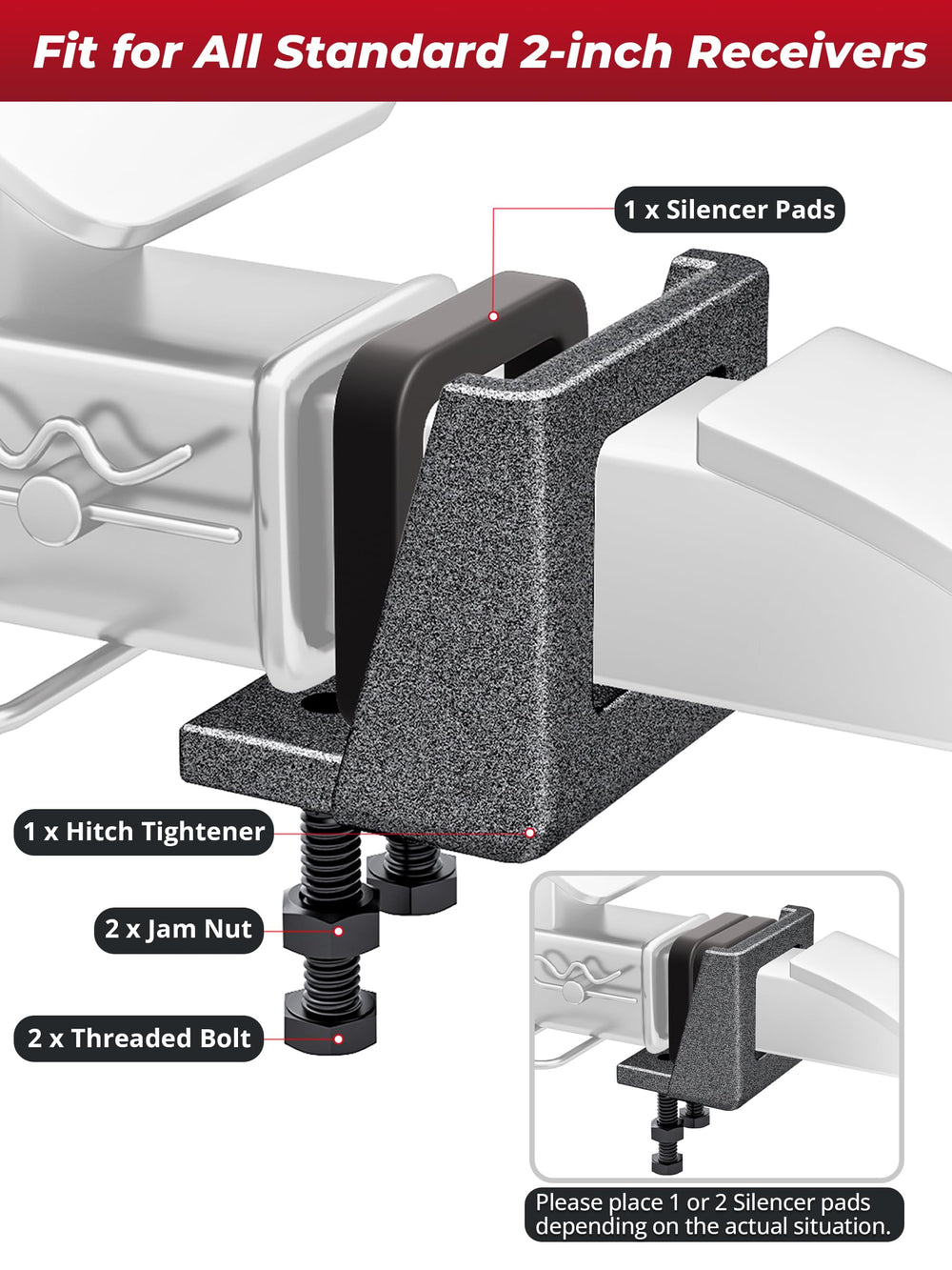 KYNTHAX silicone silencer pads reduce metal friction for smoother rides.
