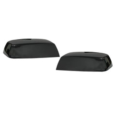 KYYET gloss black mirror cap on Silverado driver side, adds sleek protection and shine.
