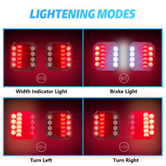 Kzictrs LED trailer lights showing turn brake and reverse signals for safer trips.