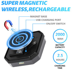 Kzictrs rechargeable 2000mAh battery inside trailer lights for extended operation.