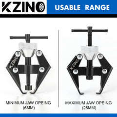 KZINO knurled cone design provides secure grip during operation