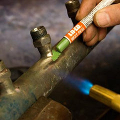 La-Co Heat-Seal Stik in use for rapid refrigerant coil repair.