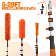LAANPOLE high ceiling duster reaches tall ceilings and fixtures from below.