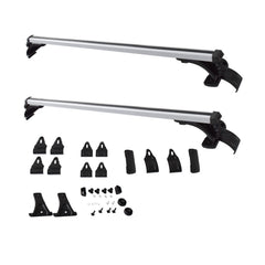 LABLT 48-inch cross bar installation on car roof for easy setup and added cargo space.