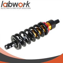 labwork 10.5-inch shock close-up shows damper rod and mounting eyelets