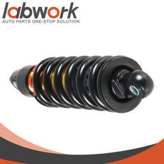 labwork rear shock side view highlights central suspension for off-road motorcycle balance