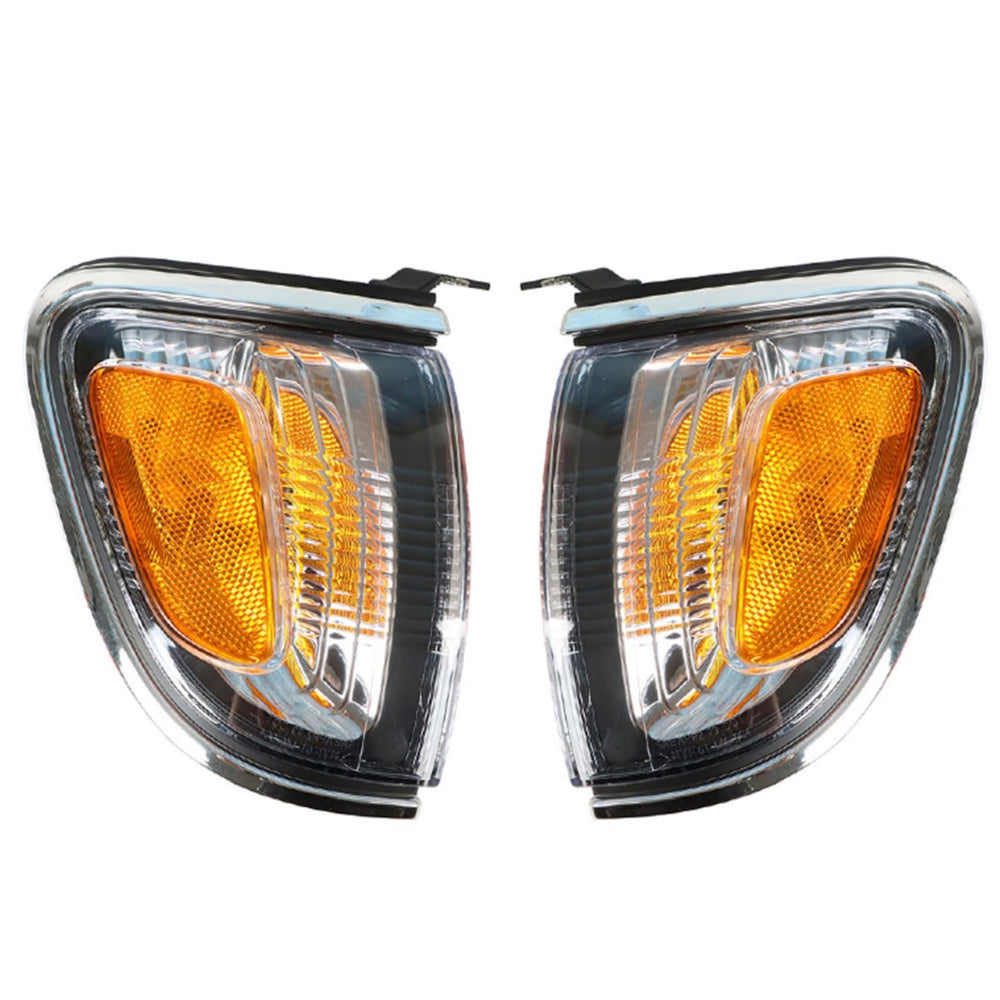 Labwork Tacoma driver marker light with silver trim enhances nighttime visibility