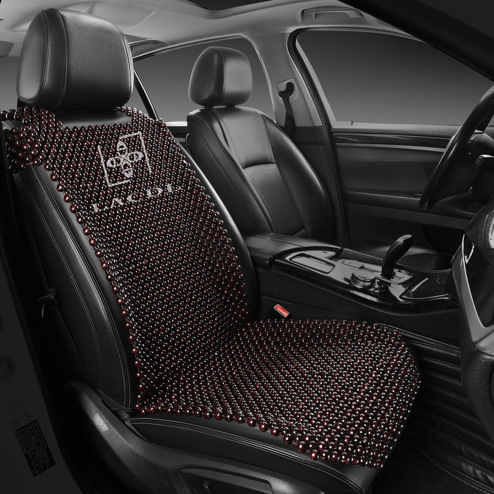 LACDL beaded seat cover with cooling wood beads for summer comfort