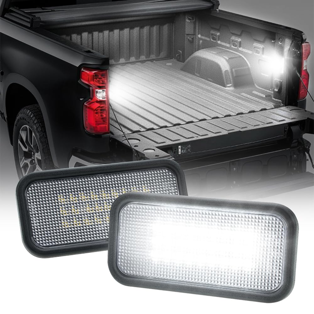 LACHTEM LED truck bed light pair provides 6000K daylight illumination for nighttime loading