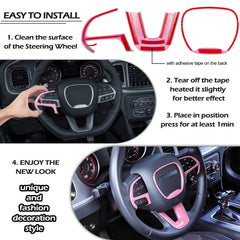 LAIKOU durable pink steering trim resists fading and rust