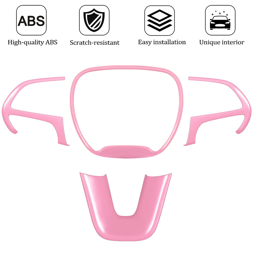 LAIKOU polished pink interior steering trim adds a stylish touch
