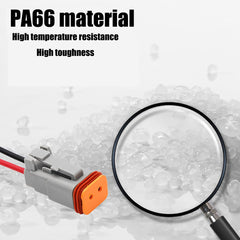 Laisomeke waterproof 2Pin connector in a marine setup protecting against dust and water ingress.