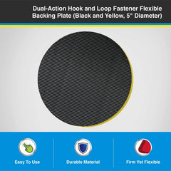 Lake Country backing plate flexible surface contours to curves for smooth polishing.