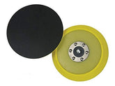 Lake Country backing plate in yellow for clear visibility and even polishing.