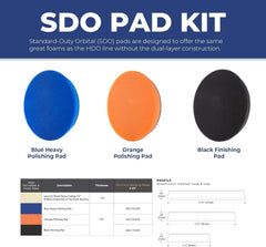 Lake Country SDO orange pad for light polishing to refine swirls.