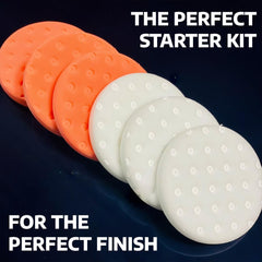 Lake Country Smart Foam Pads pocketed face design reduces absorption and keeps polish on target.